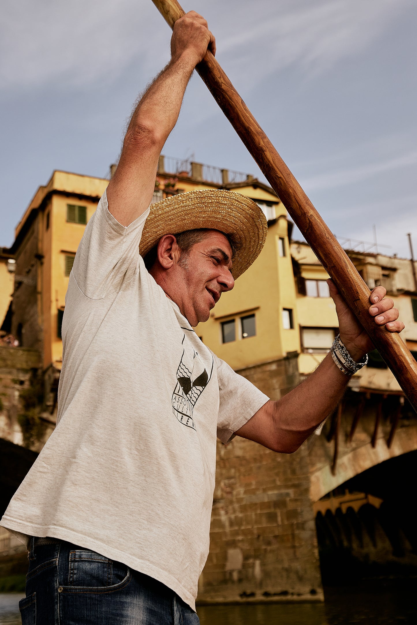 Sunset gondola ride in Florence