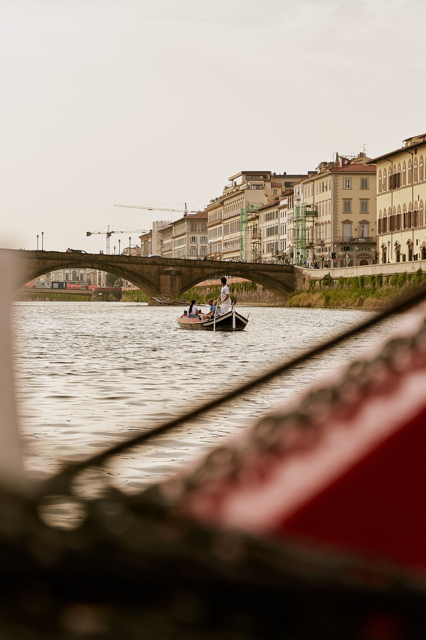 Sunset gondola ride in Florence
