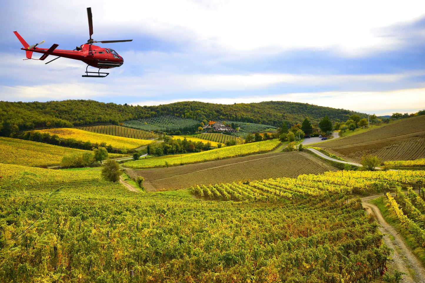 Brunello di Montalcino Helicopter Experience from Rome or Florence