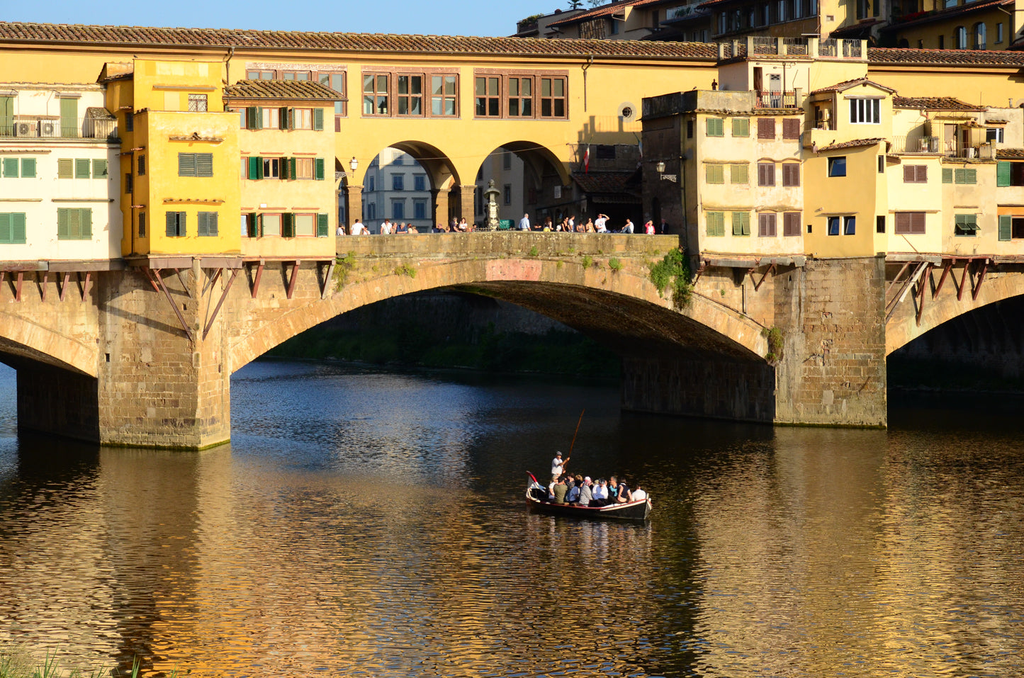 Sunset gondola ride in Florence