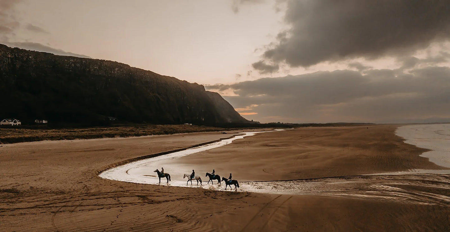 Limavady: Private Golden Coastline Horseback Ride + Hot Drinks + Pick-up Available