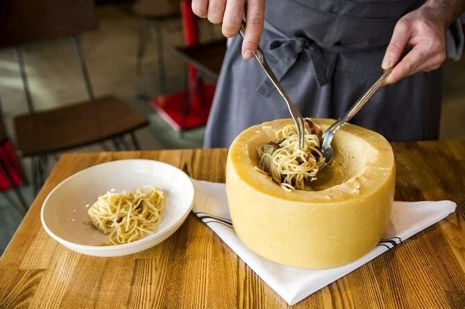 Flambée Cheese Wheel Truffle Pasta Class & Tiramisu Experience in Florence